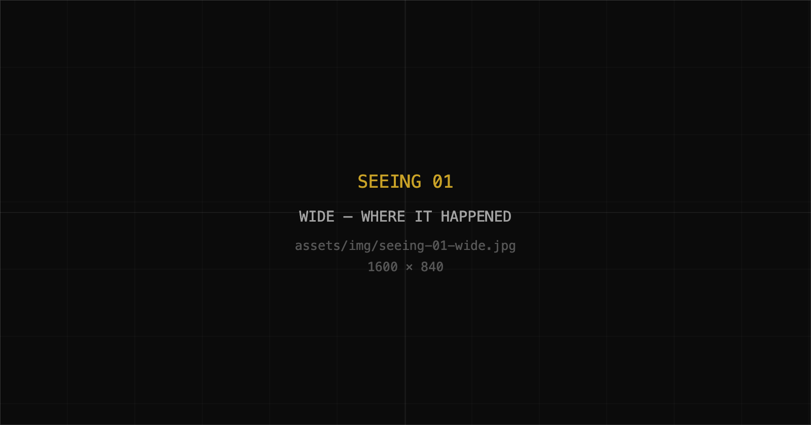 Wide shot — where it happened